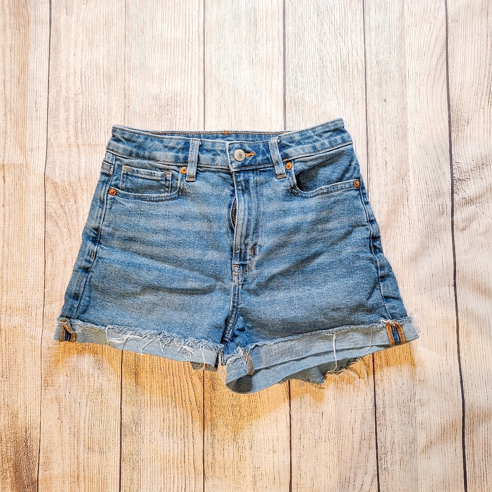 American Eagle Cuffed Denim Shorts